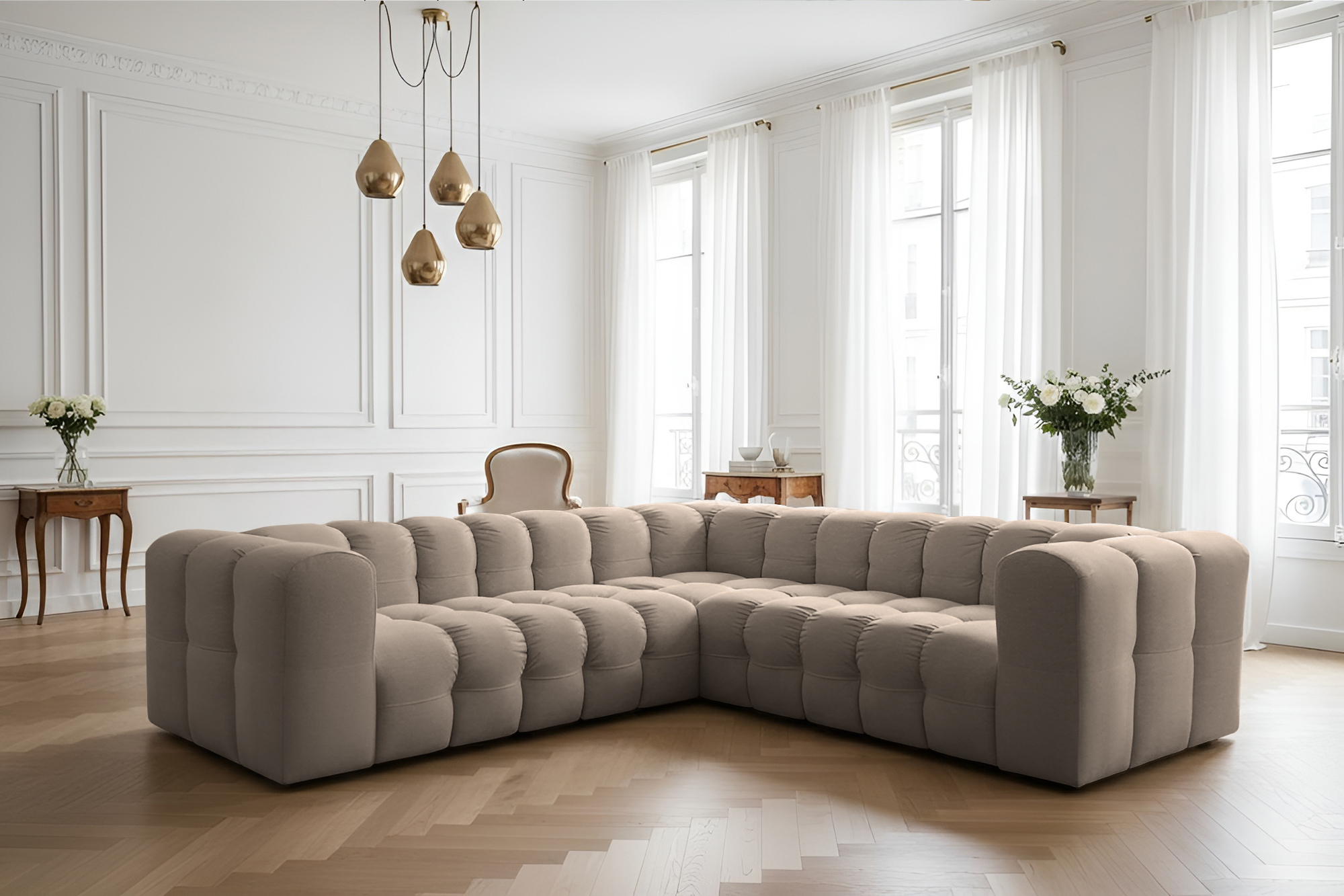 Baloo Corner Ecksofa 270x270 cm Stoff Tiffany Taupe